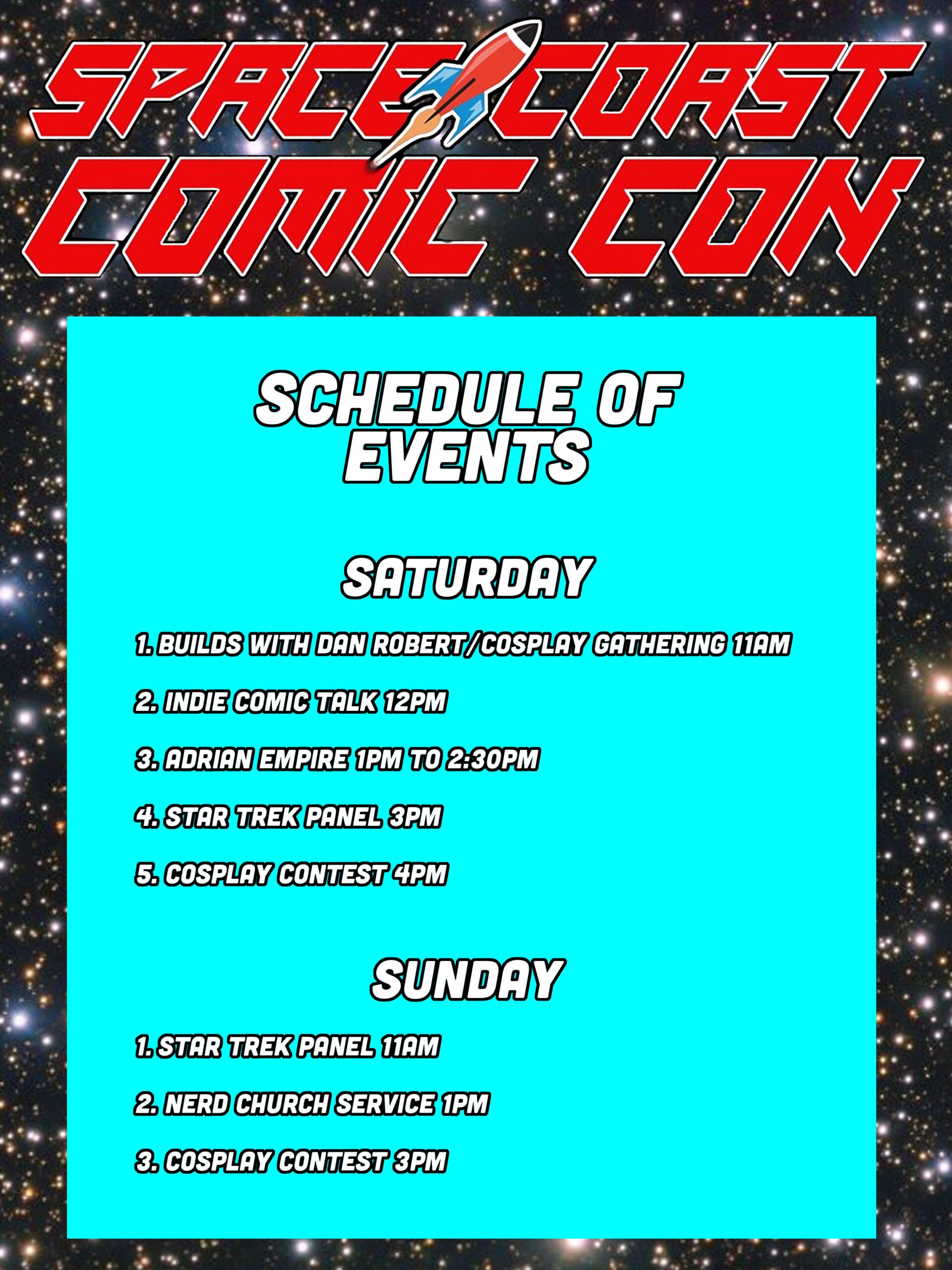 Schedule of Events